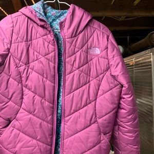 Girls Purple Large (14/16) North Face jacket